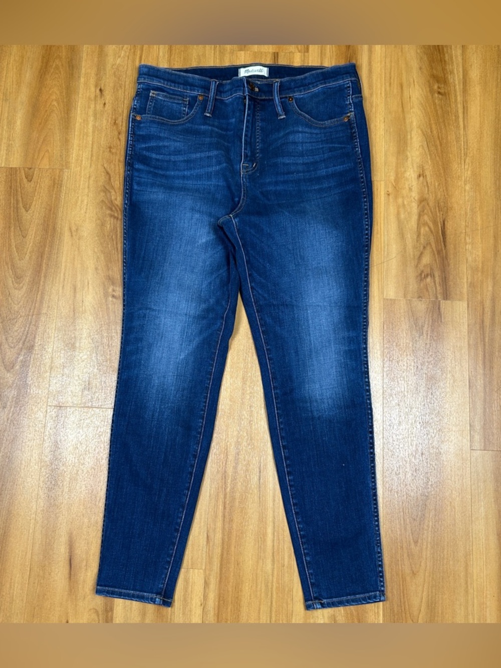 Madewell High Rise Skinny Jeans Womens 32 Blue Stretch Denim Classic Fit